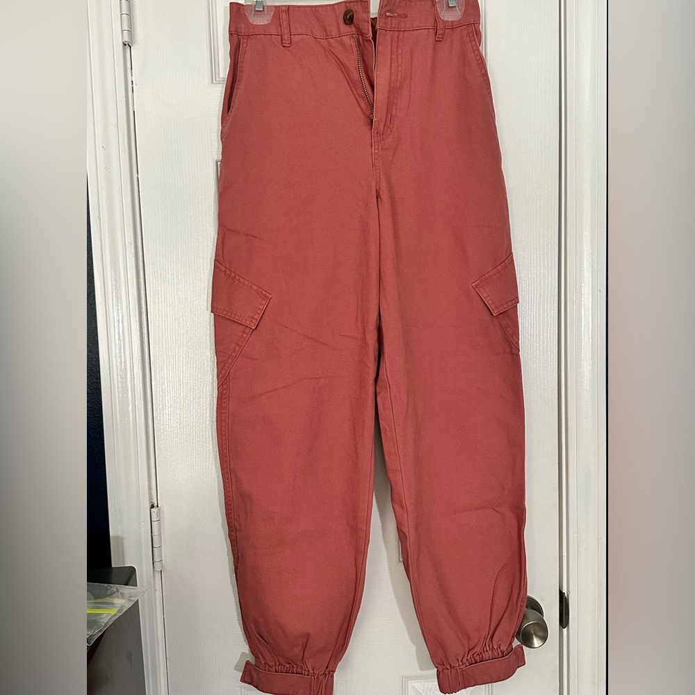 Forever 21 rose colored cargo pants.